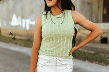 Load image into Gallery viewer, Lady Lace Tank *Sherby Lime