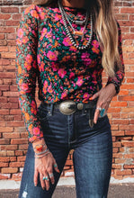Load image into Gallery viewer, Rose Floral Mesh Long Sleeve