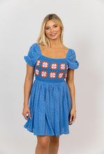 Load image into Gallery viewer, Karlie Crochet Trim Dress