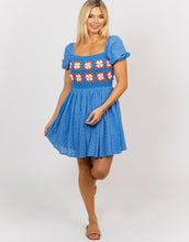 Load image into Gallery viewer, Karlie Crochet Trim Dress