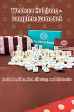 Load image into Gallery viewer, Wild West Majong SET - Includes Tiles, Racks (4), Tile bag, and Mat