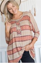 Load image into Gallery viewer, Oversized Aztec Top