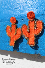 Load image into Gallery viewer, Sunny Saguaro Earrings - Coral