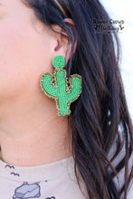 Load image into Gallery viewer, Sunny Saguaro Earrings - Green