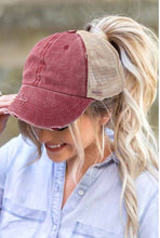 Load image into Gallery viewer, Red Distressed Baseball Cap