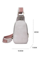 Load image into Gallery viewer, Grey Faux Leather Zipped Crossbody