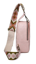 Load image into Gallery viewer, Pink Faux Leather Zipped Crossbody