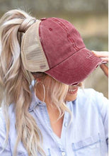 Load image into Gallery viewer, Red Distressed Baseball Cap